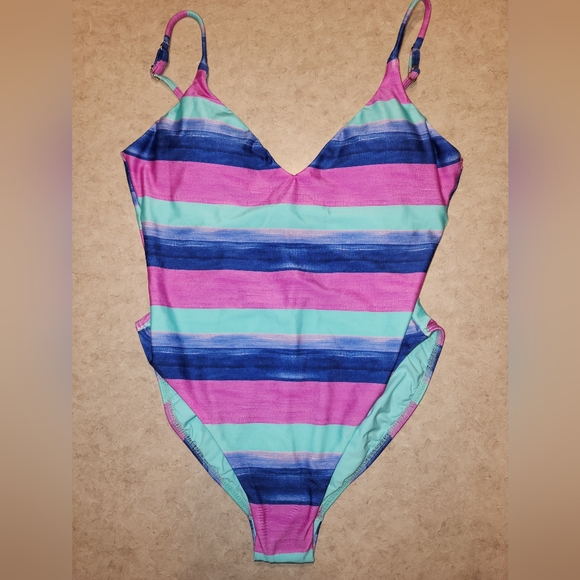 Vix Other - Vix Paula Hermanny Mani Bella Plunge Striped One-piece  Swimsuit